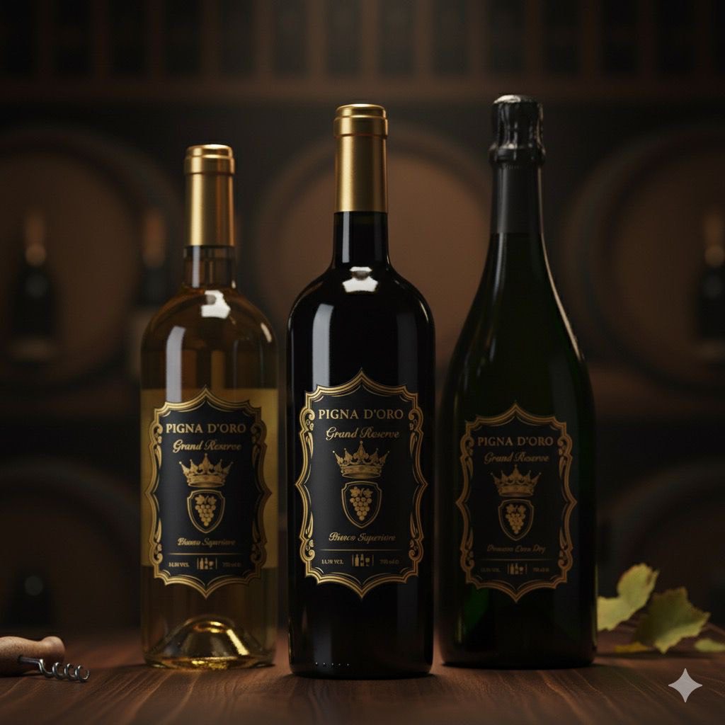 A selection of Italian Prosecco, Chianti, and Pinot Grigio wines ready for fast delivery in Accra